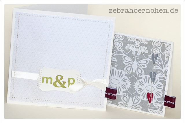 junikit2 gescrappte karten hochzeitskarte